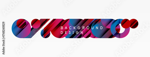 Abstract colorful waves form dynamic background design. Modern shapes create vibrant visual effect. Smooth gradients enhance overall composition.