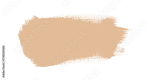 Artistic paint stroke background element in a warm, neutral beige tone for creative projects