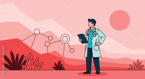 Doctor healthcare medical professional expert health illustration