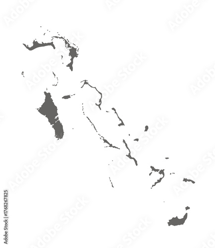 vector map of bahamas on white background