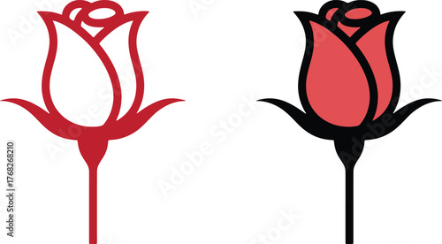 Rose flower logo design