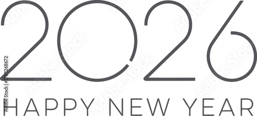 Elegant 2026 happy new year vector graphic scalable eps illustration