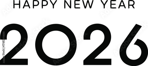 Happy new year 2026 vector graphic scalable eps file for festive design
