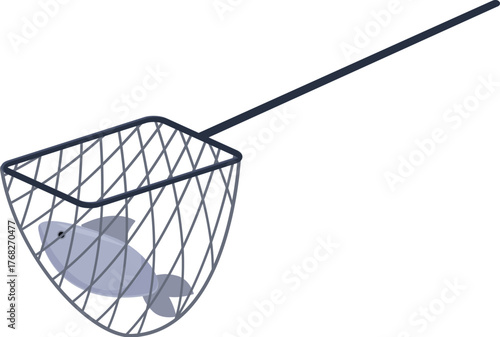Fishing net with freshly caught fish, representing commercial fishing practices and the seafood industry