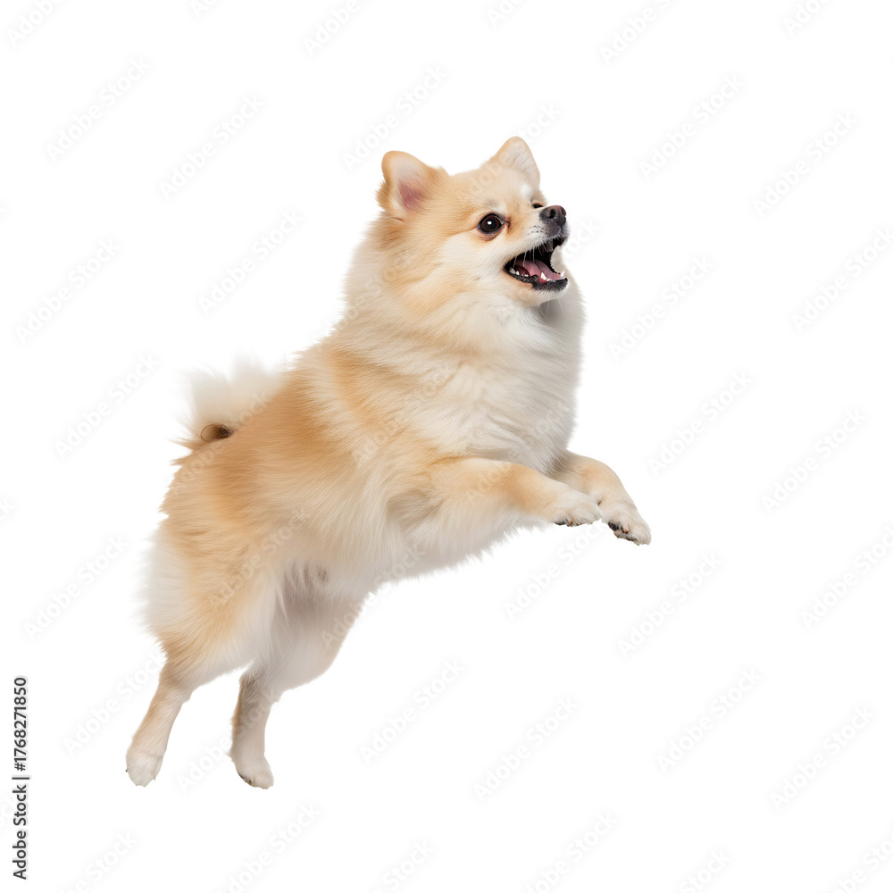 Obraz premium pomeranian dog Isolated on transparent background
