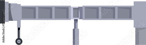 Telescopic jetway bridge facilitating passenger boarding and disembarking