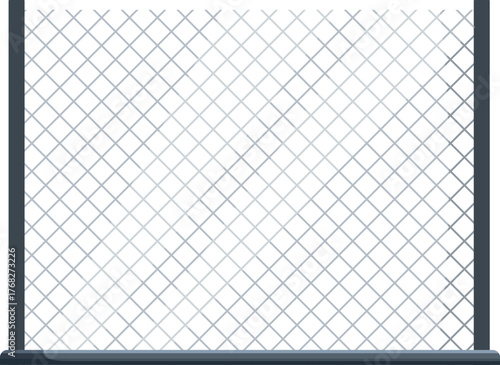 Secure metal mesh fence providing safety and boundary with robust steel posts