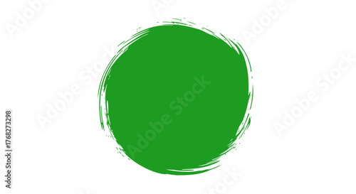 Abstract green circular brush stroke design for artistic and creative backgrounds