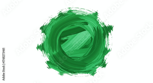 Emerald vortex: An abstract representation of nature's vibrant green brushstrokes
