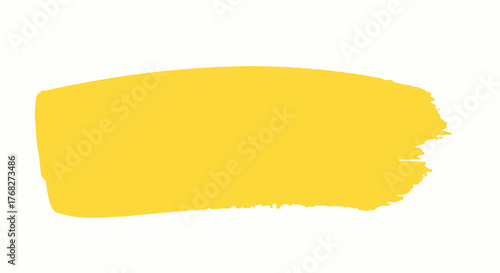 Sunshine Yellow Paint Swash Isolated on White Background for Graphic Design Purposes