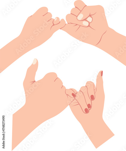Two hands making a pinky promise sign
