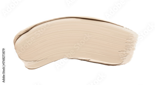 Cosmetic cream smear on white background, perfect for beauty and product presentations, or design