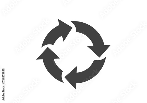 Free Download Four grey arrows circle each other forming a loop against a white background - GFXLoad