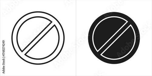Prohibition sign icon