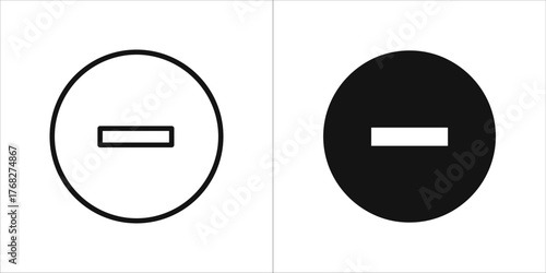 Minus symbol inside a circle