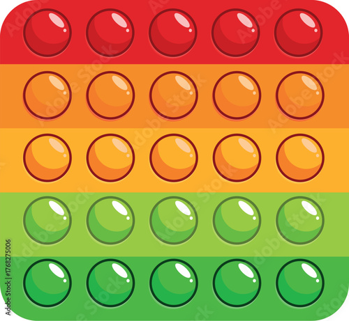 Pop it sensory fidget toy featuring colorful push bubbles, providing stress and anxiety relief through tactile stimulation