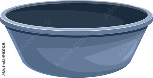 Grey plastic basin, ideal for laundry, washing, cleaning, or other household tasks