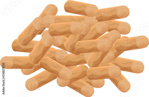 Wooden pellets forming a sustainable biofuel resource for heating and power generation