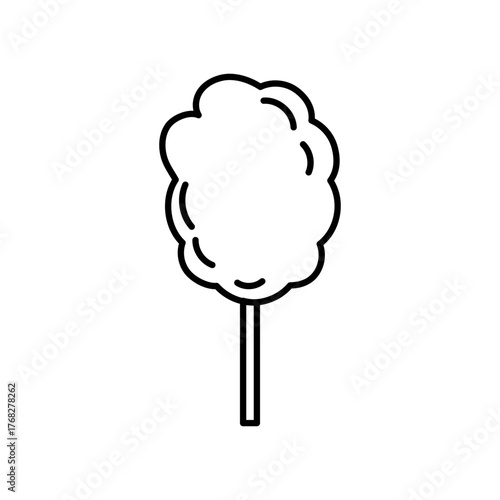 Cotton Candy Icon. Sweet Dessert Symbol Vector for Carnival, Candy Shop, and Fun Design