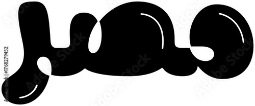 Misr (Egypt) Arabic calligraphy in creative 3D bubble style vector art.