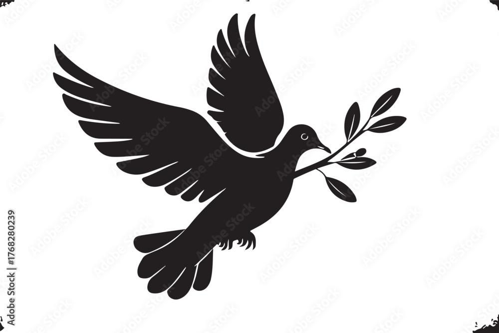 Fototapeta premium Dove of Peace Vector Set 