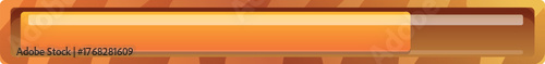Orange progress bar slowly filling up, indicating loading or downloading process