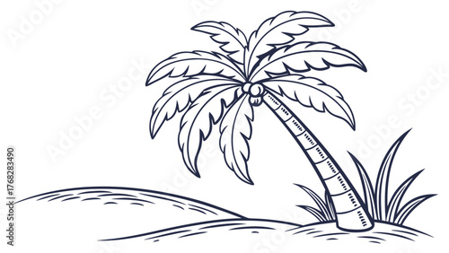 Dreamy island escape with swaying palm trees, perfect for vacation vibes and tropical getaways, bringing paradise to your designs with a breezy charm