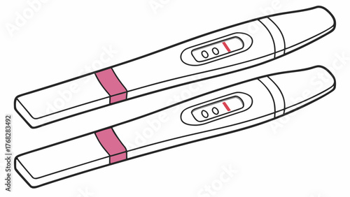 Two positive pregnancy tests conveying excitement, hope, and anticipation, perfect for family planning, healthcare, and lifestyle content creators