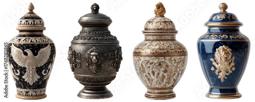 Traditional ornate jar collection