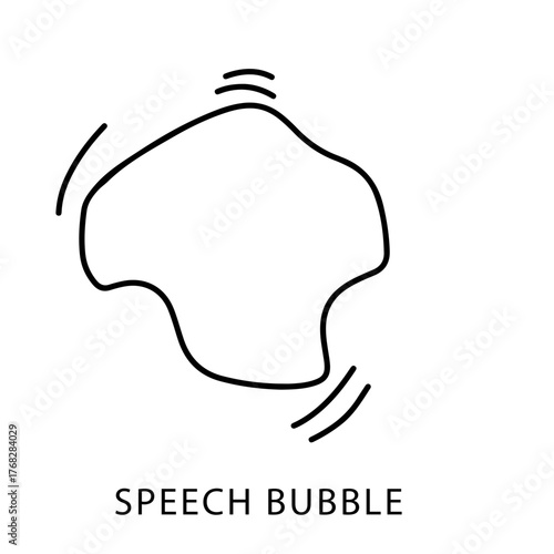 Simple Speech Bubble Icon Communicate Ideas with a Minimalist Vector Design - wtrspeechb SS-13