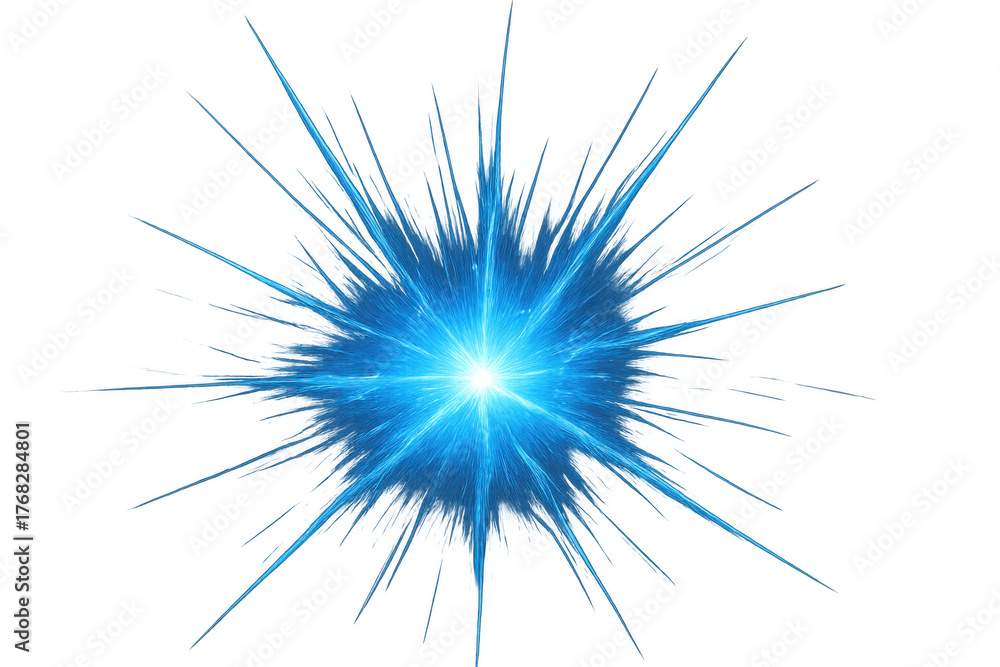 Obraz premium Illuminating light beam creating an abstract starburst and flare effect, representing a burst of energy