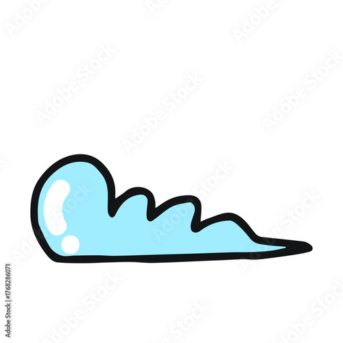 Cartoon cloud illustration in blue color, perfect for weather, sky, and climate-related concepts