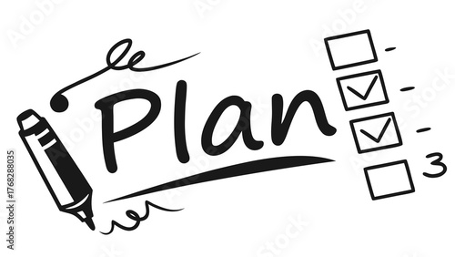 Crafting the perfect plan for success, visualize your goals, and stay organized with this motivational checklist, perfect for business and personal projects