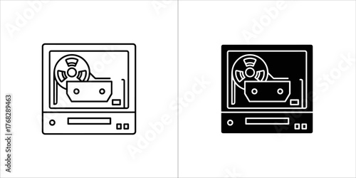 Reel to reel tape recorder icon