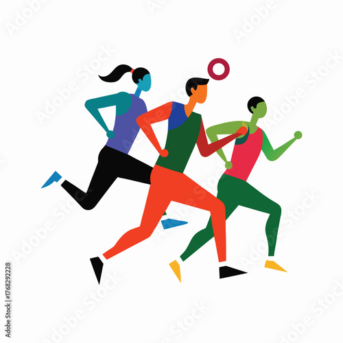 runners vector silhouettes