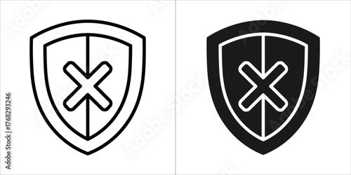Shield with a cross symbol