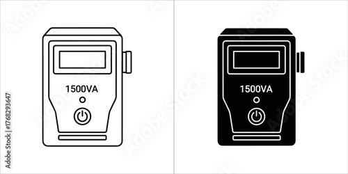 Compact power inverter, 1500va, for electricity conversion