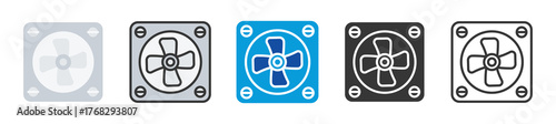 fan icon set multi style various collection