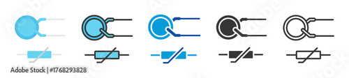 thermistor icon set multi style various collection