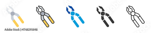 plier icon set multi style various collection