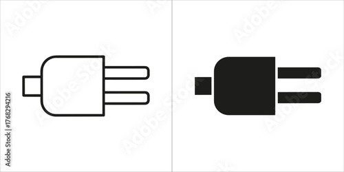 Electrical plug with two pins