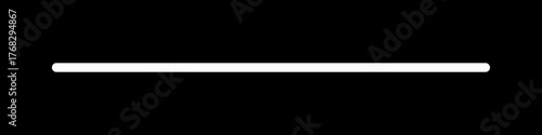 Fotografía Simple Horizontal White Line Separator on Black Background - 1