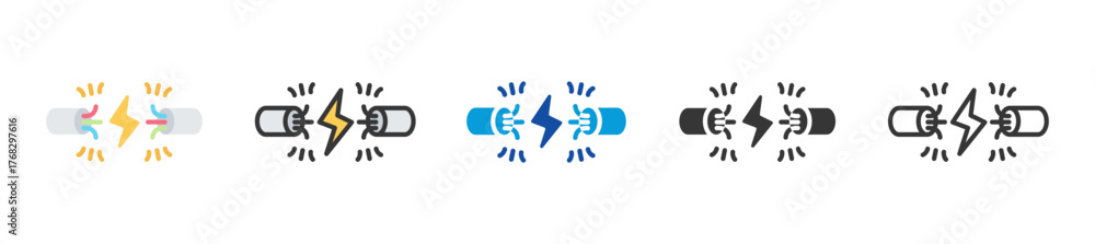 Fototapeta premium conductor icon set multi style various collection