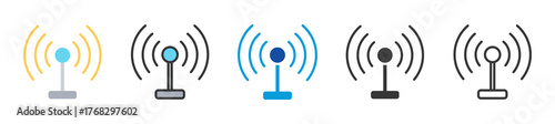 antenna icon set multi style various collection