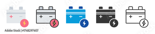 battery icon set multi style various collection