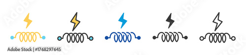 inductor icon set multi style various collection
