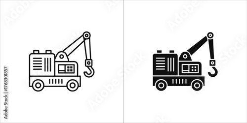 Crane truck icon