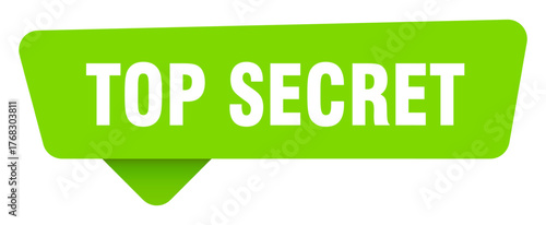 top secret green sign isolated on transpatent background. top secret sticker