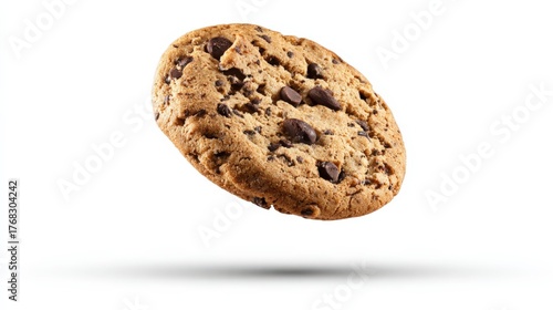 Delicious cookie floating gently ,clear or white Transparent Background