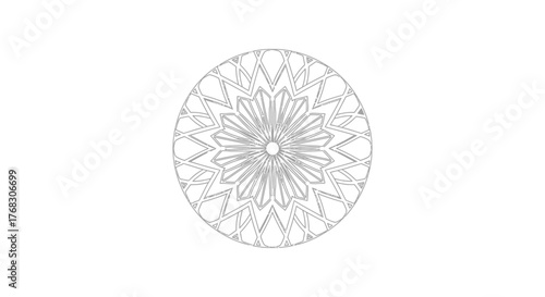 Intricate geometric mandala pattern showcasing delicate symmetry and elegant design